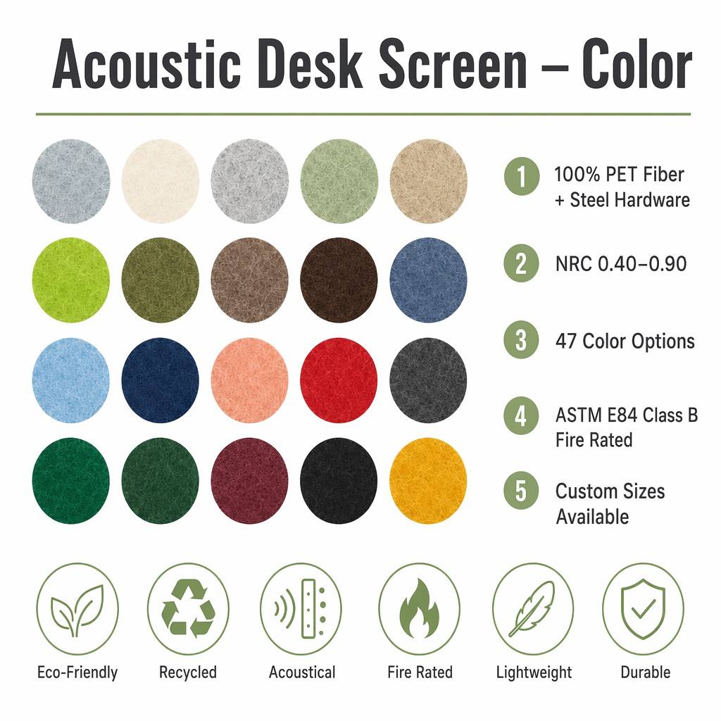 Customized Felt Desk Divider Customized Felt Desk Divider